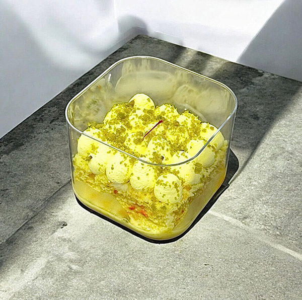 Saffron milk cake